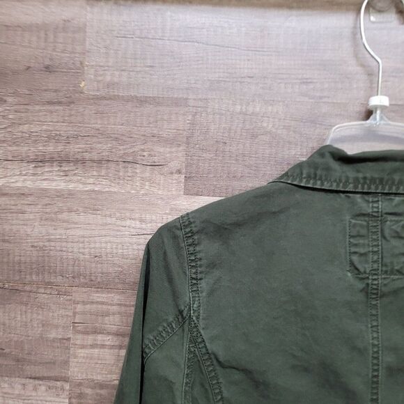Gap Utility Cargo Military Jacket Olive Green Full Zip Lightweight Womens XS - Picture 15 of 16
